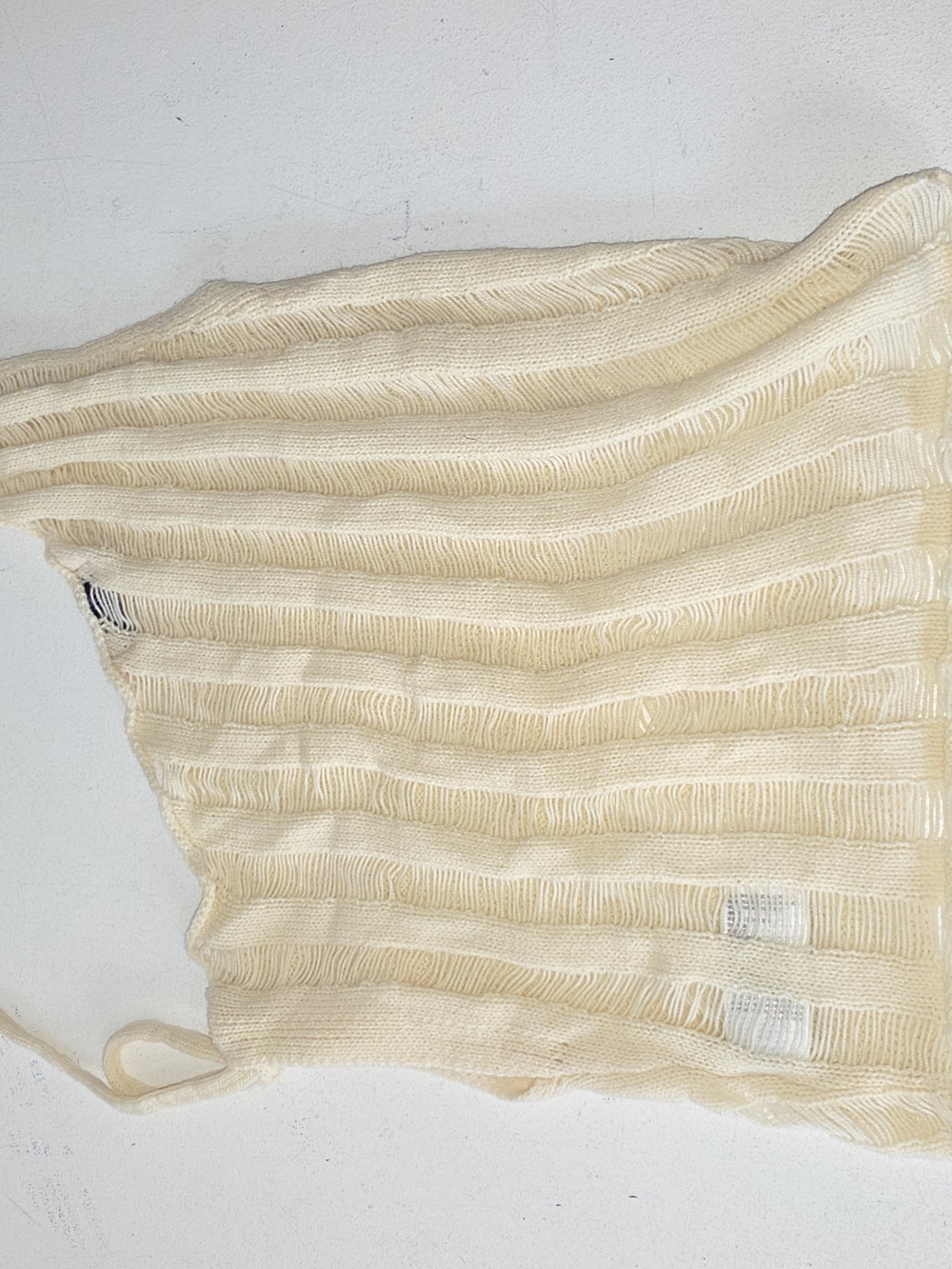 Edikted Cream Open-Knit Ribbed Tank Top - Picture 4 of 4